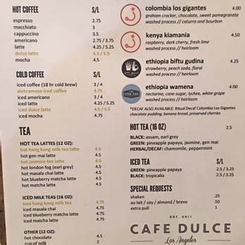 dulce store|cafe dulce los angeles menu.